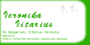 veronika vitarius business card